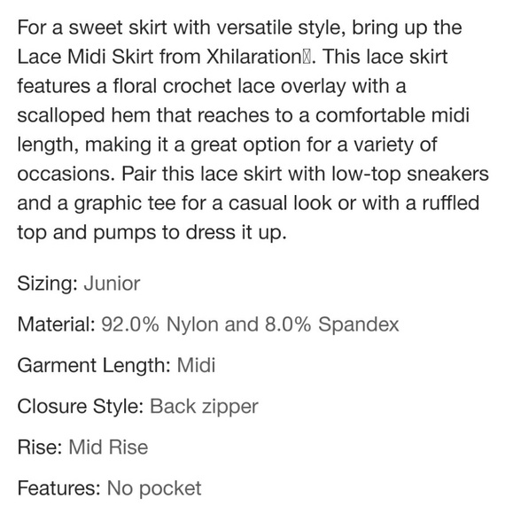 Red Lace Skirt - Picture 7 of 7